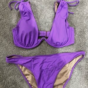 Purple Bikini Set like new 38D/XL